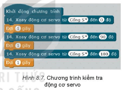 Em hãy thay đổi cổng kết nối của động cơ Servo sang cổng số 6 trên mạch điều khiển