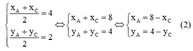 Trong mặt phẳng tọa độ Oxy, cho tam giác ABC có trung điểm các cạnh BC, CA, AB