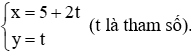 Cho đường thẳng d có phương trình tổng quát là: x – 2y – 5 = 0